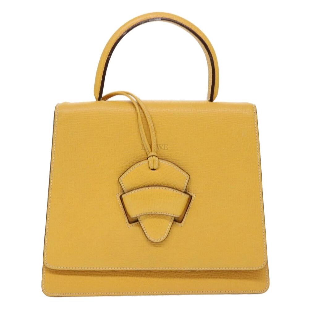 Loewe Leather Barcelona Handbag Yellow
